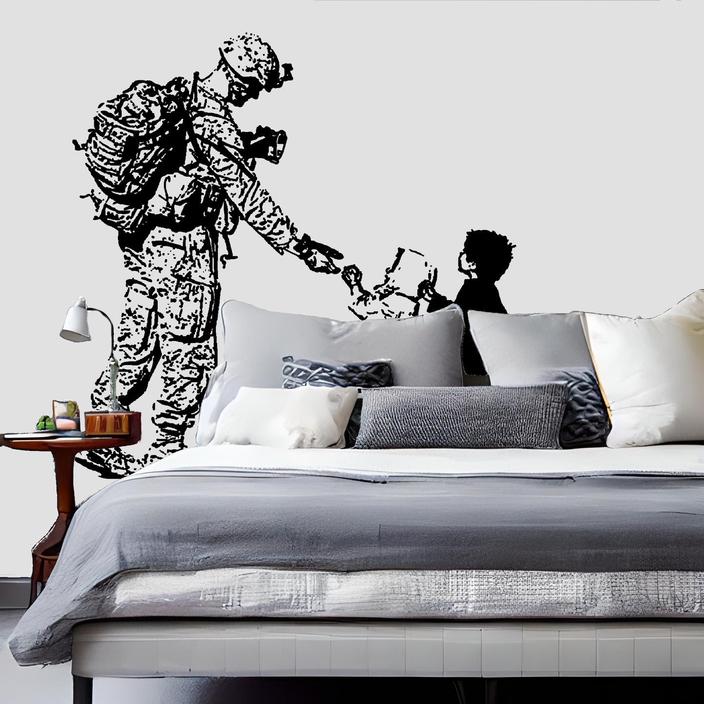 The Sympathetic Soldier Large Size Removable Stickers for Living Room Home Décor Vinyl Wall Stickers and Art Murals - 9 Foot Max