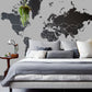 Map of Earth with Country Dividing Lines Large Size Removable Stickers for Living Room Home Décor Vinyl Wall Stickers and Art Murals - 9 Foot Max