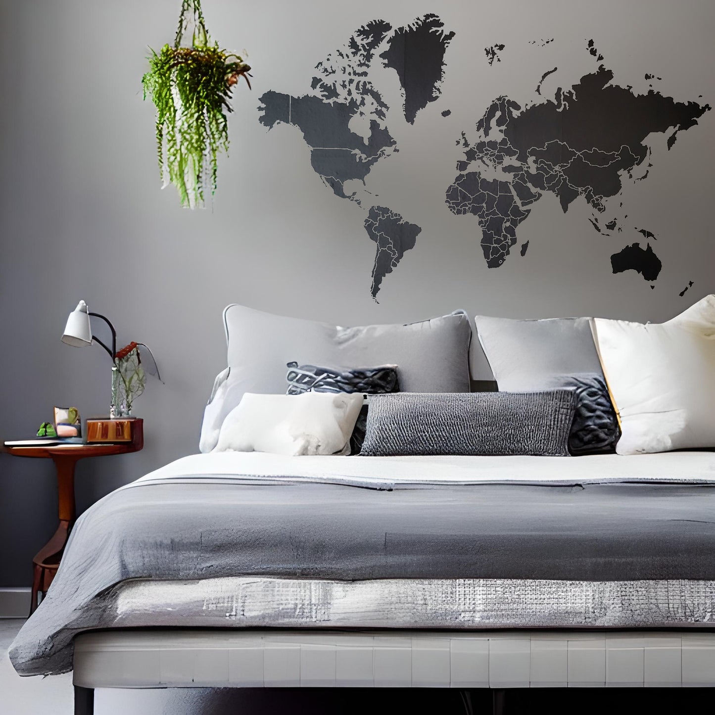 3 foot world map vinyl wall art, Wall Sticker