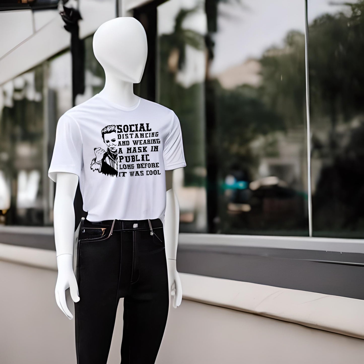 Michael Myers Social Distancing Before It Was Cool T-Shirt Design - Sizes S-XXL