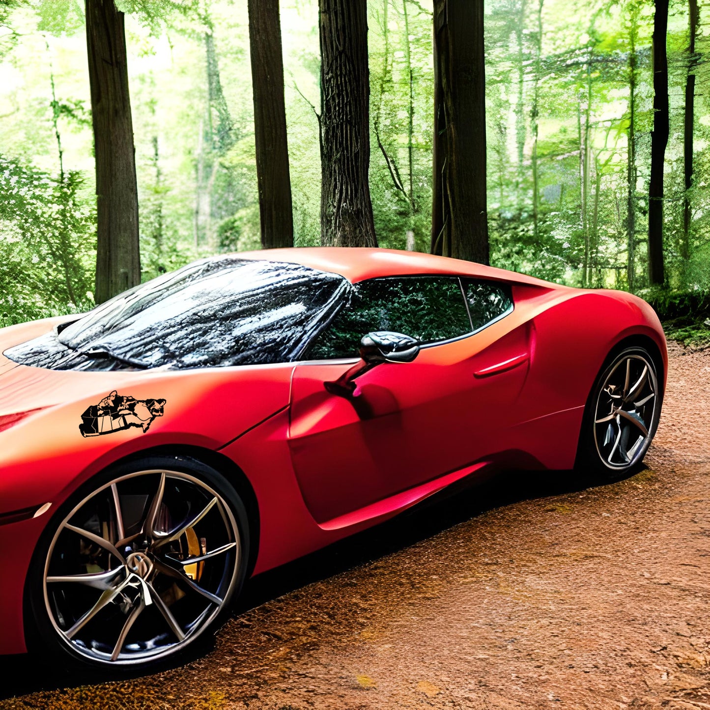 3D Image of Canada with Canadian Flag Overlay Car Decal Badge - Car Stickers - Car Styling Vinyl Decal - Sizes up to 11 Inches