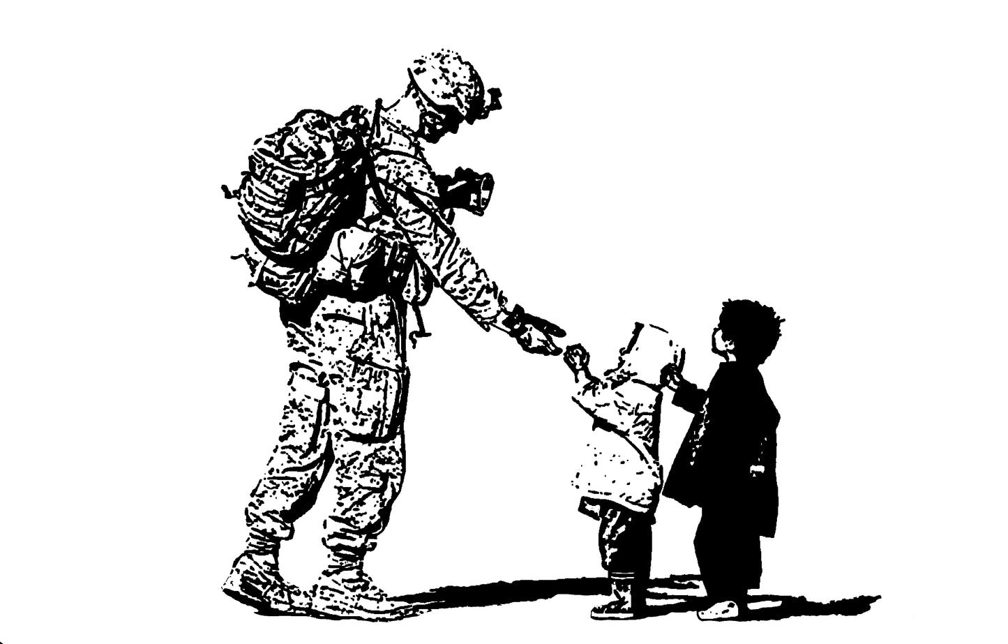 The Sympathetic Soldier Large Size Removable Stickers for Living Room Home Décor Vinyl Wall Stickers and Art Murals - 9 Foot Max