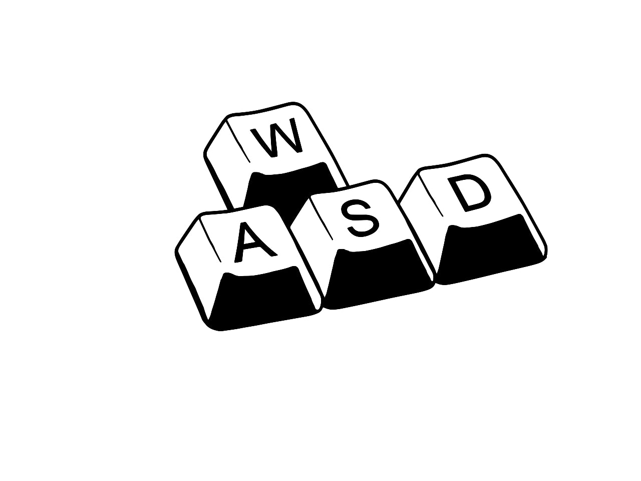 WASD PC Gamer Decal Badge - Car Stickers - Car Styling Vinyl Decal - Sizes up to 11 Inches