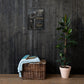 Matthew 11:28 Christian knight canvas wall art displayed large on dark wood wall