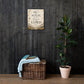 As for Me and My House Joshua 24:15 Christian canvas wall art displayed on dark wood wall