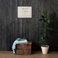 Trust in the Lord Proverbs 3:5–6 Christian canvas wall art displayed on dark wood wall