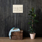 Walk by Faith 2 Corinthians 5:7 Christian canvas wall art displayed on dark wood wall