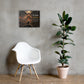 Joshua 1:9 Christian courage wall art displayed beside white chair and plant