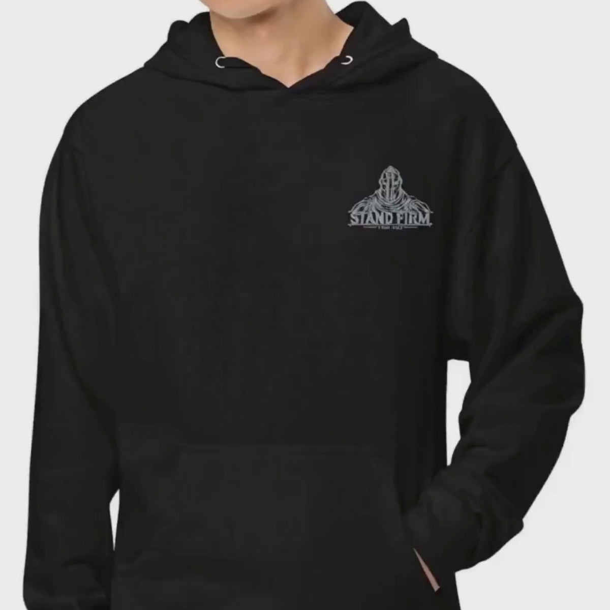 Stand Firm 1 Corinthians 16:13 Premium Embroidered Christian Hoodie