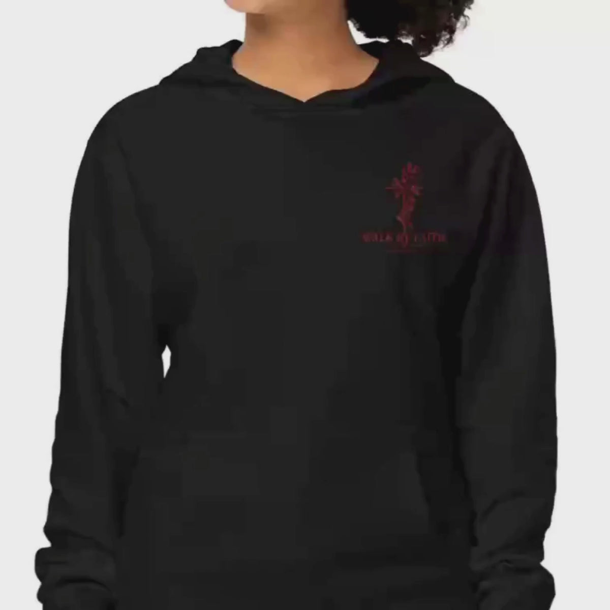Walk by Faith 2 Corinthians 5:7 Premium Embroidered Women's Christian Hoodie
