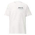 Pray Without Ceasing 1 Thessalonians 5:17 Christian t-shirt with minimalist cross design