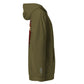 Gunmetal Grey men’s Christian hoodie showing If God Is for Us right-sleeve design