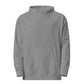Gunmetal grey Joshua 1:9 Christian hoodie with subtle shield and cross embroidery