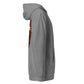 Romans 8:31 sleeve detail on Stand Firm Super Luxury men’s Christian hoodie