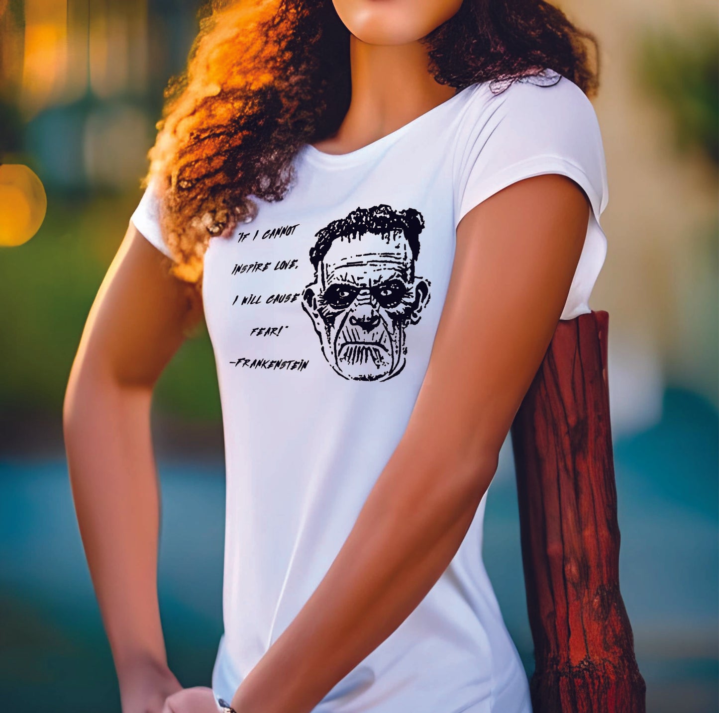 FrankenStein - If I Cannot Inspire Love, I will Cause Fear T-Shirt Design Unisex - Sizes S-XXL