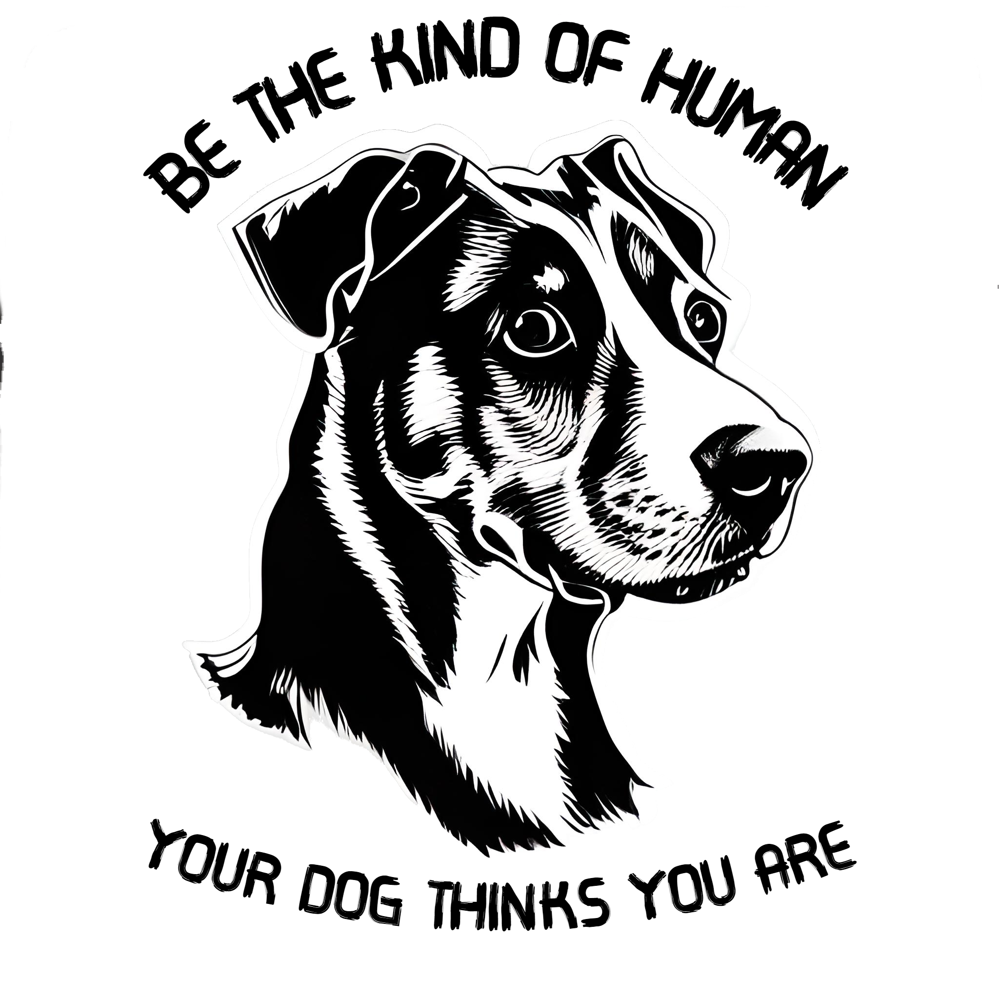 Funny Dog Quote with Picture of Dog - Sizes S-XXL