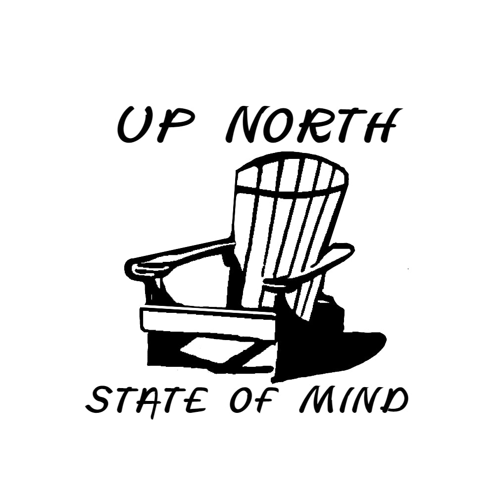 Up North State Of Mind Decal Badge - Car Stickers - Car Styling Vinyl Decal - Sizes up to 11 Inches