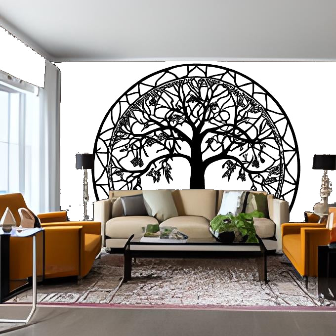Yggdrasil Tree of Life Large Scale Wall Art Sticker up to 9 Feet